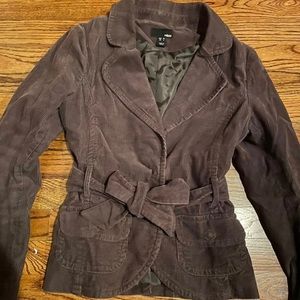 H&M women brown suit jacket size small
